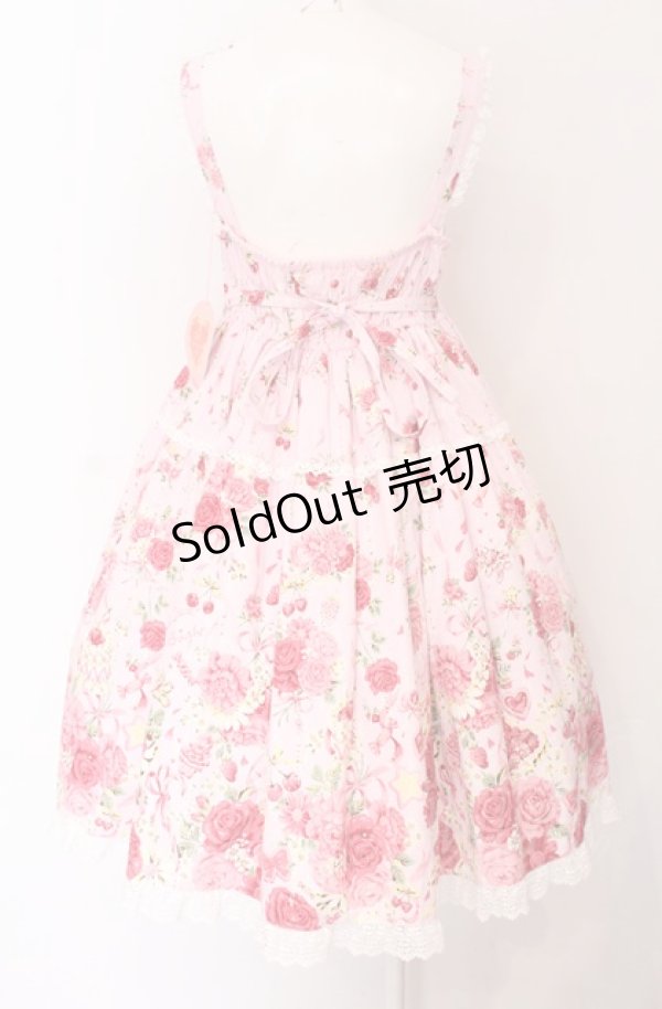 画像2: BABY,THE STARS SHINE BRIGHT / スローモーションブーケ〜あの日の私の想い〜柄ジャンパースカート  ピンク O-25-04-13-008-BA-OP-OW-OS (2)