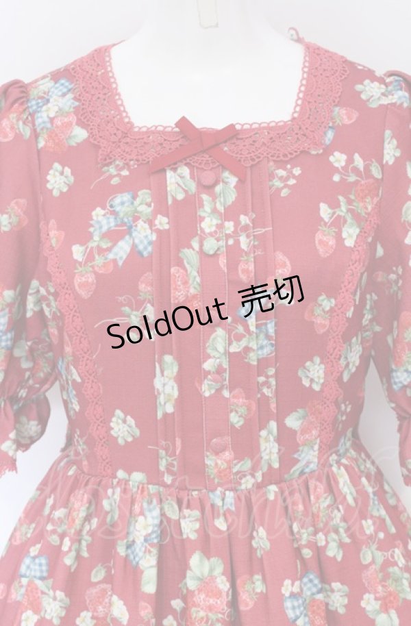 画像2: axes femme kawaii / クラシックベリーワンピース M アカ O-25-04-13-010-AX-OP-OW-OS (2)