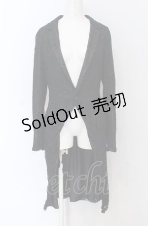画像: NAOTO SEVEN / 総レースロングジャケット  ブラック O-25-04-13-012-HN-JA-YM-OS