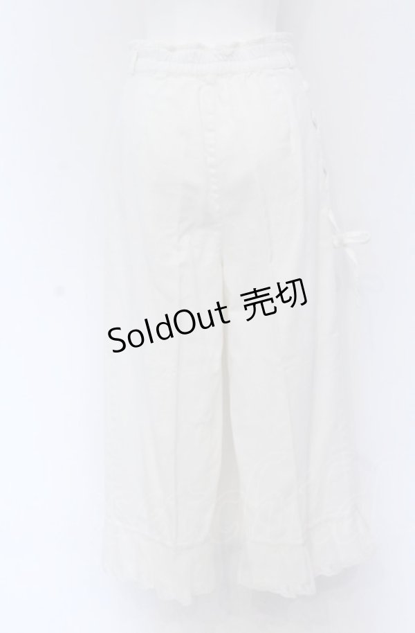 画像3: axes femme / 裾レースストレートデニムパンツ F シロ O-25-04-13-001-AX-PA-OW-OS (3)