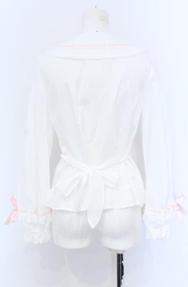 画像3: BABY,THE STARS SHINE BRIGHT / Mignonette Doll ブラウス  シロ×ピンク O-25-04-13-013-BA-BL-OW-OS (3)