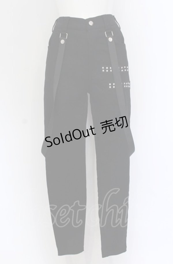 画像1: NieR Clothing / サスペンダー付きパンツ F ブラック O-25-04-13-002-PU-PA-OW-OS (1)