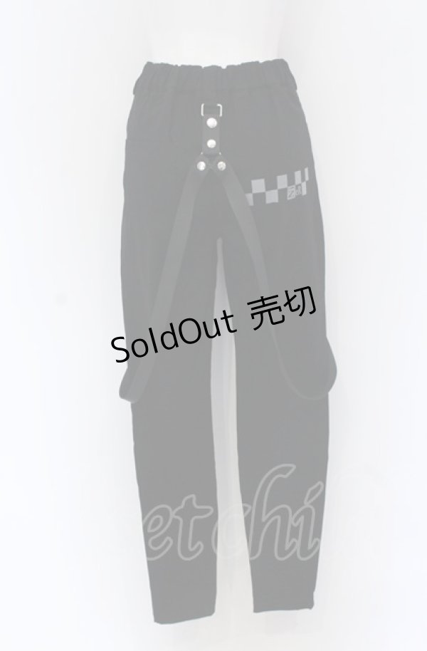 画像2: NieR Clothing / サスペンダー付きパンツ F ブラック O-25-04-13-002-PU-PA-OW-OS (2)