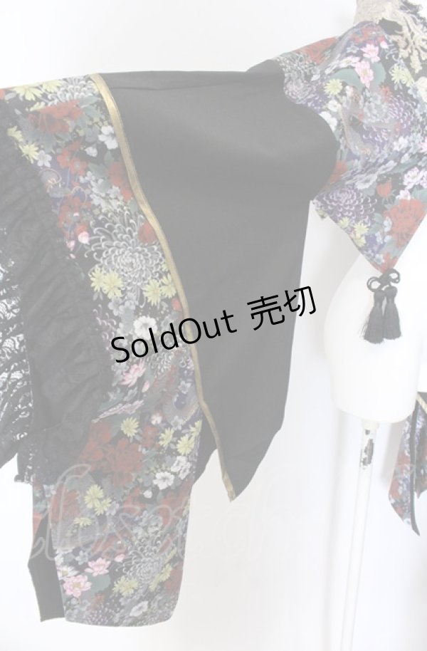 画像3: Qutie Frash / 2025プレミアムセット【華龍】着物カーデ  ブラック O-25-04-13-019-QU-SK-OW-OS (3)