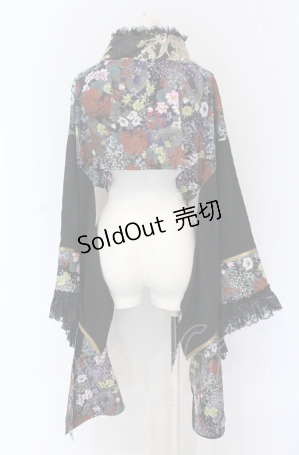 画像4: Qutie Frash / 2025プレミアムセット【華龍】着物カーデ  ブラック O-25-04-13-019-QU-SK-OW-OS (4)