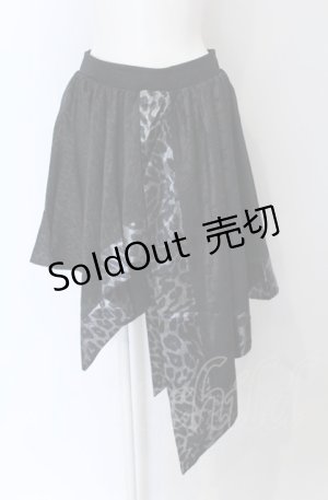 画像: Qutie Frash / 2025プレミアムセット【黒豹】アシメスカート  ブラック O-25-04-13-020-QU-SK-OW-OS