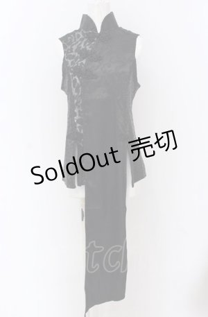 画像: Qutie Frash / 2025プレミアムセット【黒豹】チャイナチュニック  ブラック O-25-04-13-021-QU-TO-OW-OS