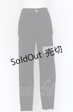 画像: NieR Clothing / ダメージスキニーパンツ F ブラック O-25-04-13-003-PU-PA-OW-ZT221