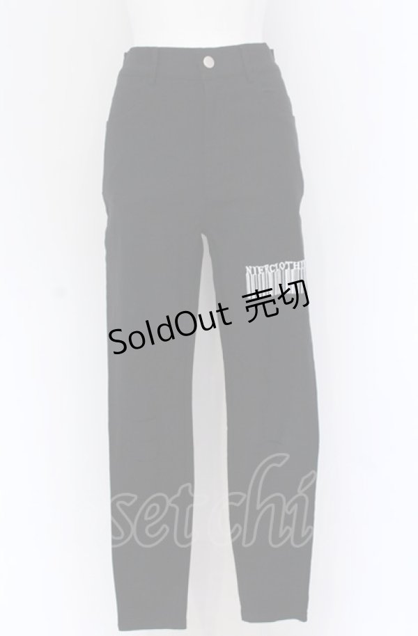 画像1: NieR Clothing / ダメージスキニーパンツ F ブラック O-25-04-13-003-PU-PA-OW-ZT221 (1)