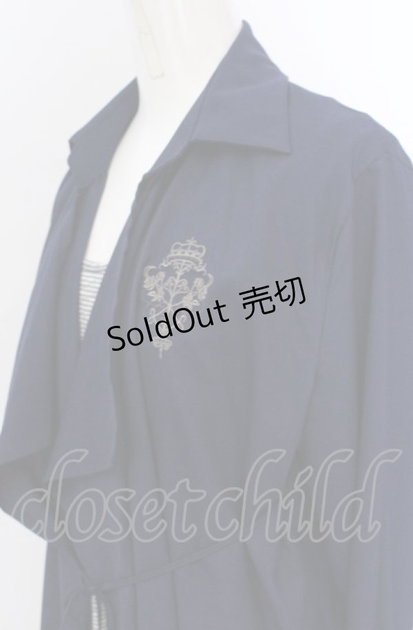 画像2: Rozen Kavalier / シャツ重ね風トップス  ネイビー O-25-04-13-029-OO-TO-IG-OS (2)