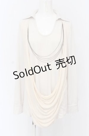画像: Rozen Kavalier / シャツレイヤードチェーン付きトップス  アイボリー O-25-04-13-031-OO-TO-IG-OS