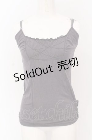 画像: OZZ ANGELO / ギャザーキャミソール  グレー系 O-25-04-13-035-OO-TO-IG-OS