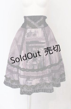 画像: OZZ ANGELO / 絵画プリントシャーリングスカート  パープル O-25-04-13-036-OO-SK-IG-OS
