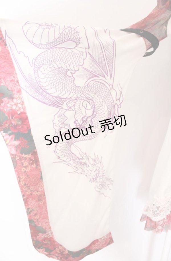 画像3: Qutie Frash / 後ろロングオフショル着物カーディガン  ピンク O-25-04-14-042-QU-TO-OW-OS (3)