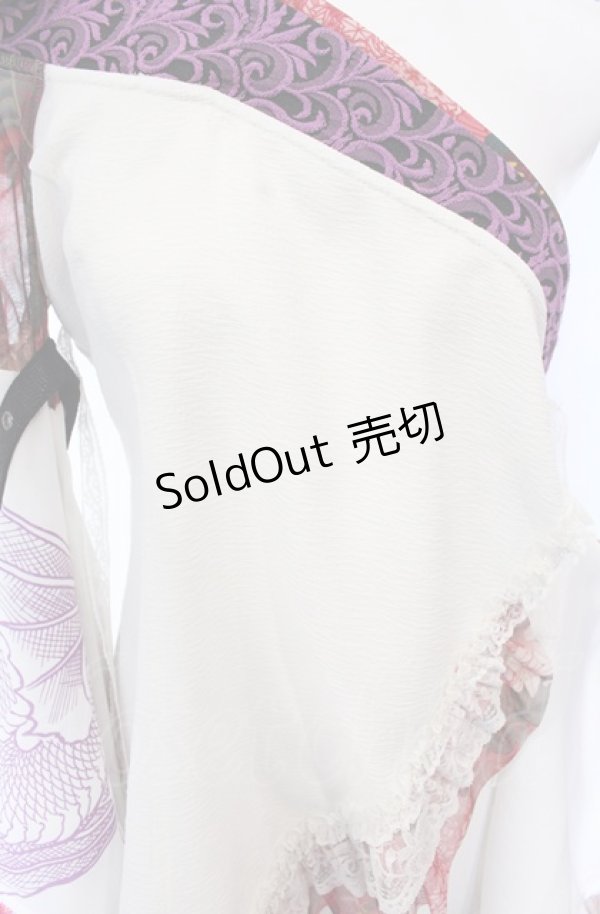 画像12: Qutie Frash / 後ろロングオフショル着物カーディガン  ピンク O-25-04-14-042-QU-TO-OW-OS (12)