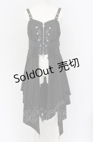 画像: Ozz oneste / Dark Wizard ベストワンピース  ブラック O-25-04-14-043-OO-OP-OW-ZI