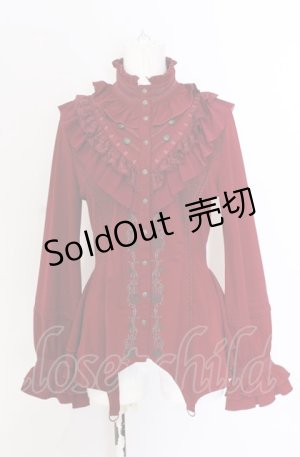 画像: Ozz oneste / Spring Rose Carol カットブラウス  ワイン O-25-04-14-047-OO-BL-OW-OS