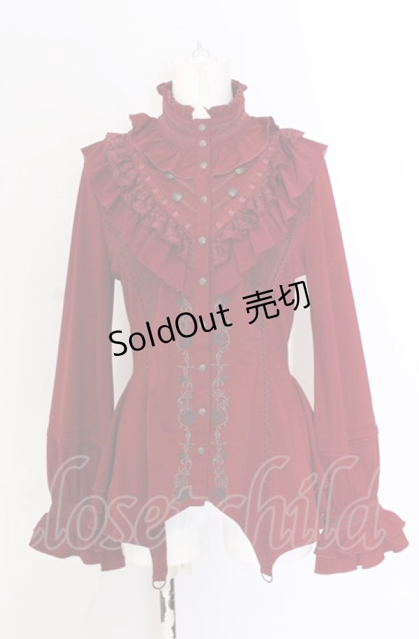 画像1: Ozz oneste / Spring Rose Carol カットブラウス  ワイン O-25-04-14-047-OO-BL-OW-OS (1)