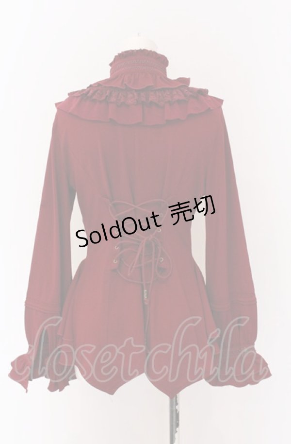 画像3: Ozz oneste / Spring Rose Carol カットブラウス  ワイン O-25-04-14-047-OO-BL-OW-OS (3)