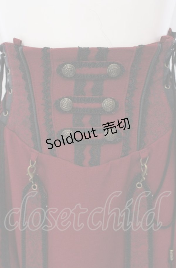画像2: Ozz oneste / Spring Rose Carol アシメスカート  ワイン O-25-04-14-049-OO-SK-OW-OS (2)