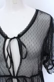 画像2: axes femme POETIQUE / チュールティアードロングカーディガン M クロ O-25-04-14-001-AX-TO-OW-OS (2)