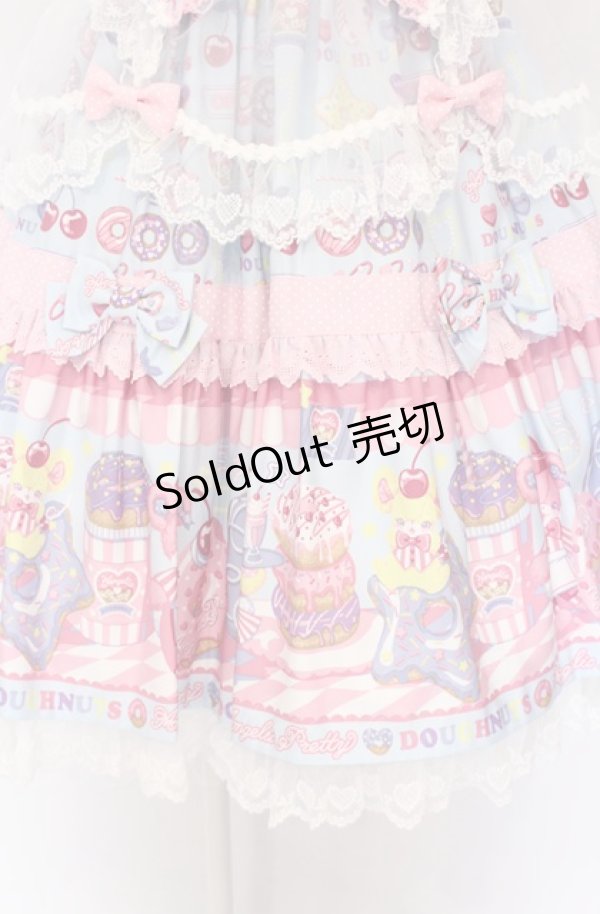 画像3: Angelic Pretty / Toy's Donut Diner エプロンドレスSet ジャンパースカート単品  サックス O-25-04-14-007-AP-OP-OW-OS (3)