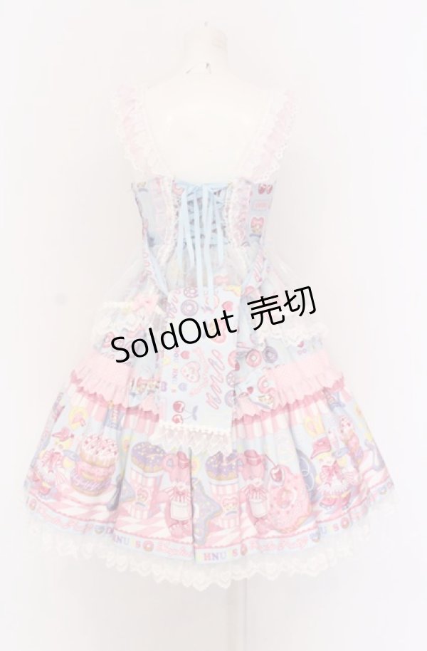 画像5: Angelic Pretty / Toy's Donut Diner エプロンドレスSet ジャンパースカート単品  サックス O-25-04-14-007-AP-OP-OW-OS (5)