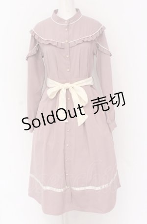 画像: axes femme / プチフリルロングワンピース F ピンク O-25-04-14-012-AX-OP-OW-OS