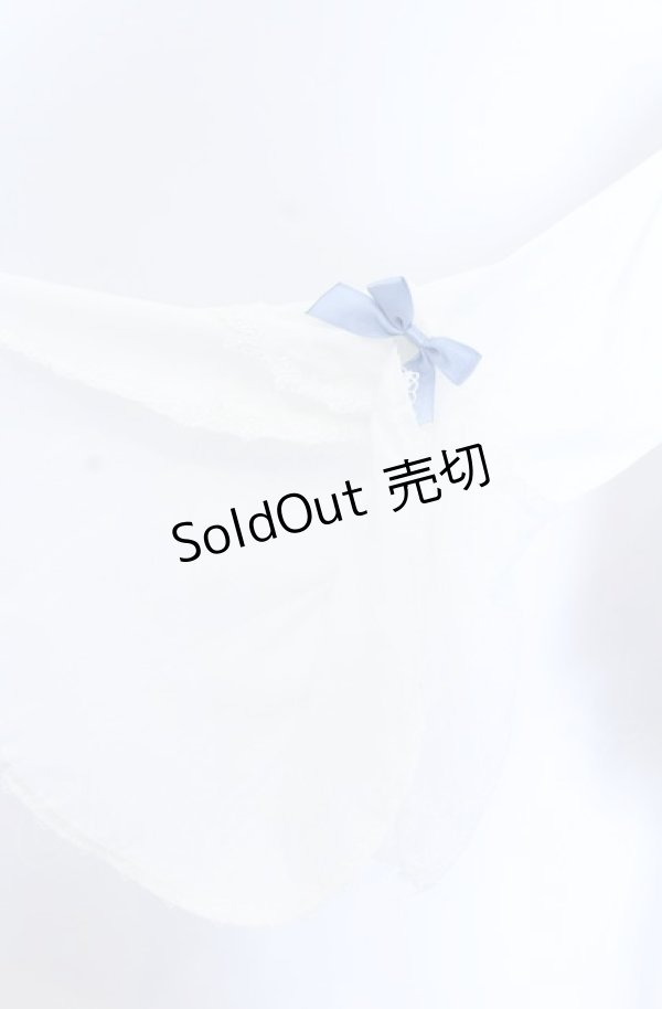 画像3: Amavel / Princess Afternoon tea Party ブラウス F シロ×アオ O-25-04-14-016-CA-OP-OW-OS (3)
