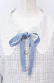 画像2: axes femme POETIQUE / 刺繍襟モールツイードジャケット M サックス O-25-04-14-017-AX-JA-OW-OS (2)