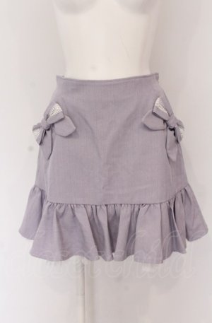 画像: Secret Honey / ポケットリボン裾フリルスカート  ラベンダー O-25-04-14-019-CA-SK-OW-OS