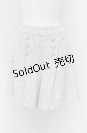 画像: axes femme POETIQUE / 連釦モールツィードキュロット M サックス O-25-04-14-028-AX-PA-OW-OS