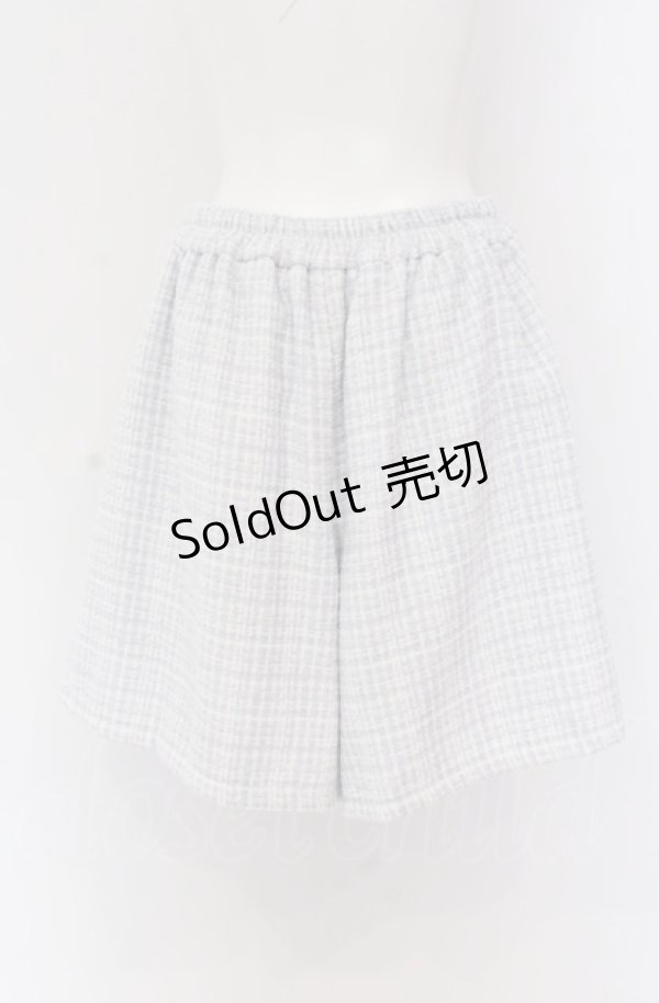 画像2: axes femme POETIQUE / 連釦モールツィードキュロット M サックス O-25-04-14-028-AX-PA-OW-OS (2)