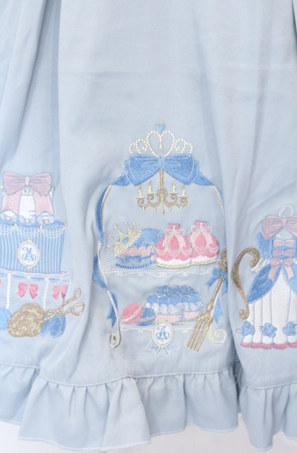 画像2: Amavel / Princess Afternoon tea Party ジャンパースカート F サックス O-25-04-14-003-CA-OP-OW-OS (2)
