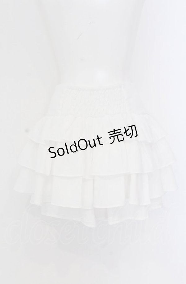 画像2: Jamie エーエヌケー / フロントZIPティアードスカパン M シロ O-25-04-14-031-LO-SK-OW-OS (2)