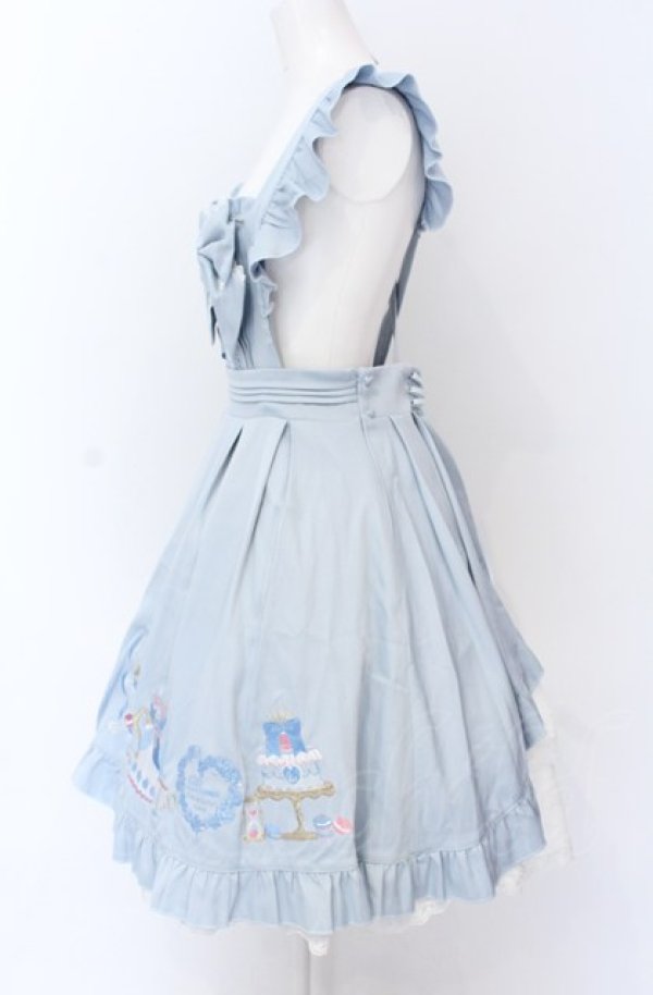 画像3: Amavel / Princess Afternoon tea Party ジャンパースカート F サックス O-25-04-14-003-CA-OP-OW-OS (3)