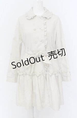 画像: MILK / フリルトレンチコート  ベージュ O-25-04-14-037-ML-CO-OW-OS
