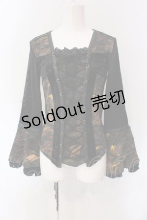 画像: Ozz On / レースアップ異素材ニット  ブラック O-25-04-15-033-OO-TO-IG-OS