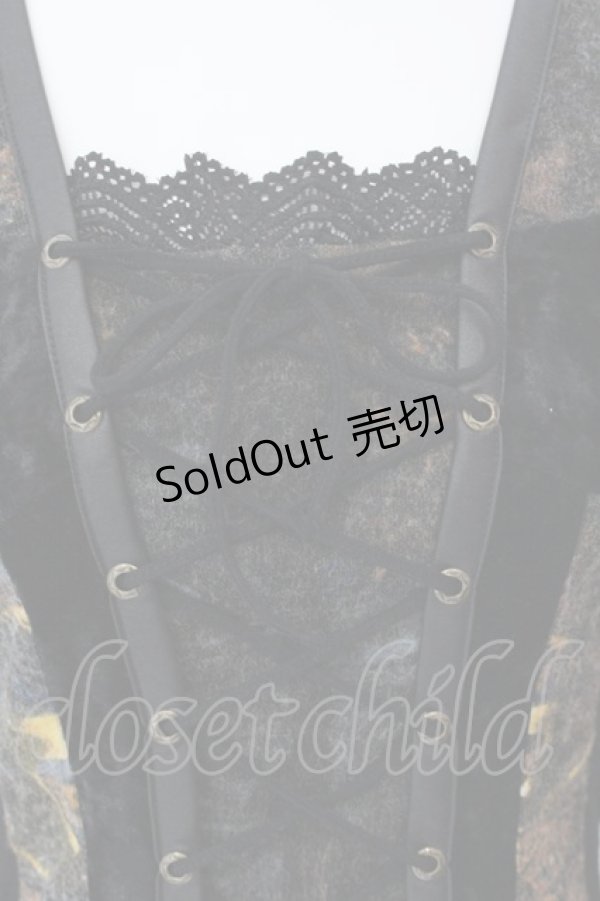 画像2: Ozz On / レースアップ異素材ニット  ブラック O-25-04-15-033-OO-TO-IG-OS (2)