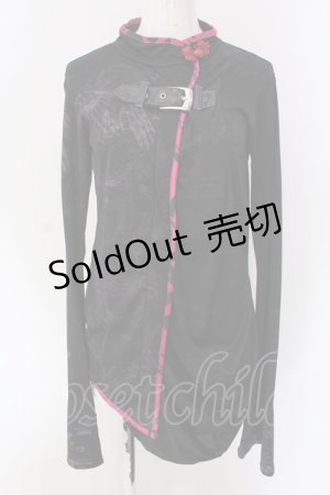 画像: h.ANARCHY / チャイナジップカットソー  ブラック O-25-04-15-039-HN-TO-IG-OS