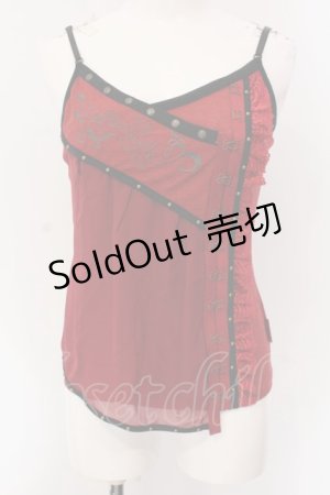 画像: Ozz Croce / ホックデザインキャミソール  レッド O-25-04-15-041-OO-TO-IG-OS