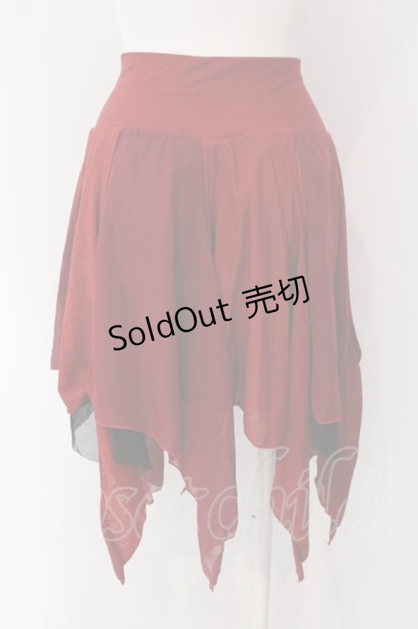 画像4: Ozz Croce / 刺繍ランダムスカート  レッド×ブラック O-25-04-15-044-OO-SK-IG-OS (4)