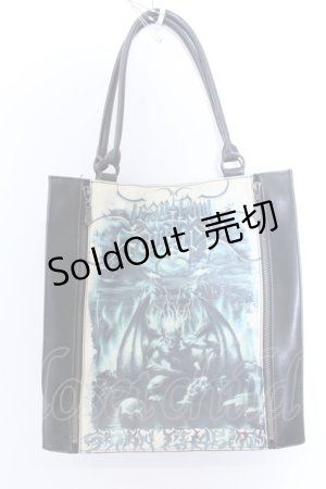 画像: Jean Paul GAULTIER / サタントートバック  ブラック×アイボリー×グリーン O-25-04-15-1007-GO-BG-IG-OS