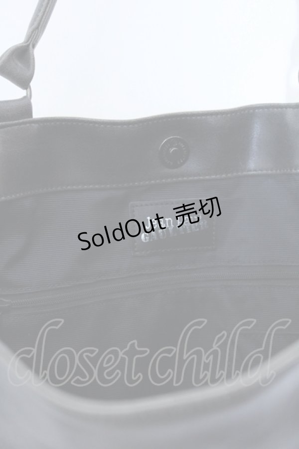 画像7: Jean Paul GAULTIER / サタントートバック  ブラック×アイボリー×グリーン O-25-04-15-1007-GO-BG-IG-OS (7)