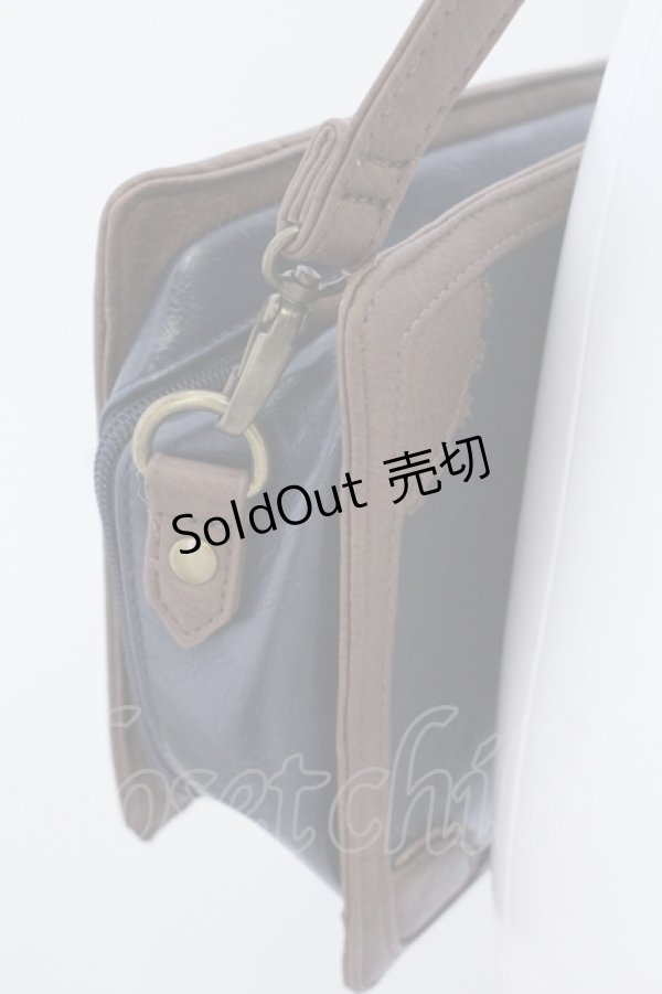 画像4: axes femme / トランク風メルヘンバッグ  ブラウン×ネイビー O-25-04-15-1010-AX-BG-IG-OS (4)