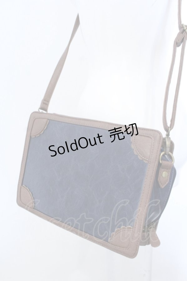 画像5: axes femme / トランク風メルヘンバッグ  ブラウン×ネイビー O-25-04-15-1010-AX-BG-IG-OS (5)