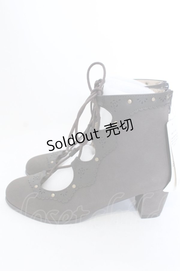 画像2: axes femme / ローズギリーショートブーツ L ブラウン O-25-04-15-1016-AX-SH-OW-OS (2)