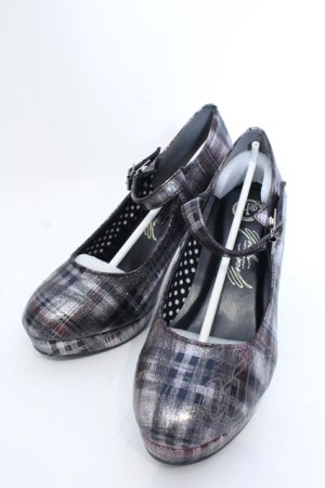 画像: YOSUKE / チャンキーヒールパンプス L ラメチェック O-25-04-15-1017-PU-SH-IG-OS