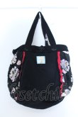 画像3: kikou / 和柄コーデュロイ切り替えトートバッグ  ブラック O-25-04-15-1002-GO-BG-IG-OS (3)