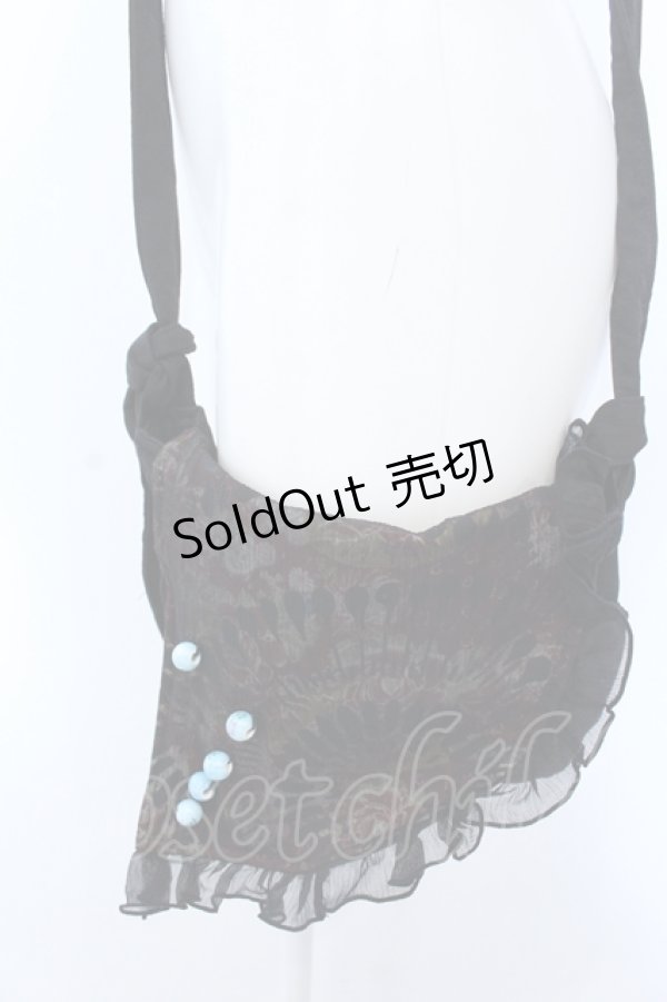 画像1: kikou / 楊柳フラップポシェット  ブラック O-25-04-15-1003-GO-BG-IG-OS (1)